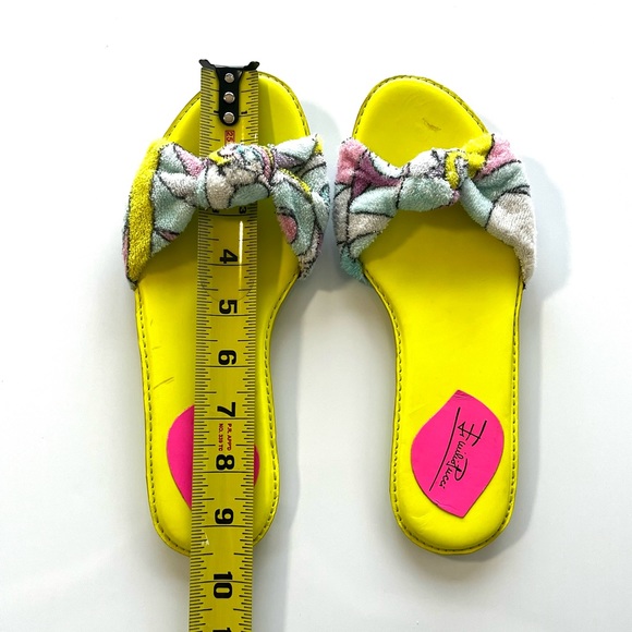 Emilio Pucci Slides- US 5.5 / EU 36 - yellow leather with terry cloth tie - Picture 6 of 6